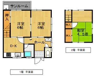 島根県江津市嘉久志町【一戸建】の間取り