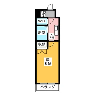 エステ-ト弦四路【4階】の間取り