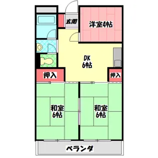 ロイヤルハイツ木村1号館【2階】の間取り