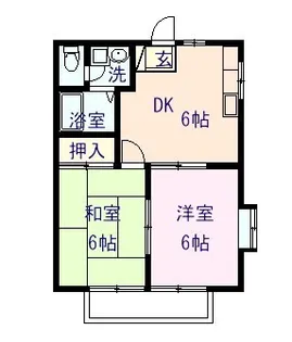 ウエノ・ウイングC【2階】の間取り