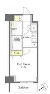 Dimus勝どき【9階】の間取り