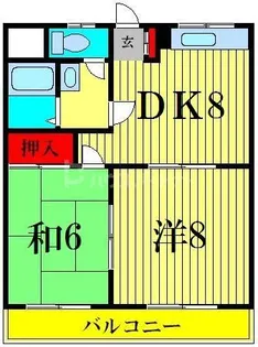 2DKの間取り画像