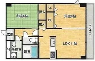 エトワール喜連【4階】の間取り