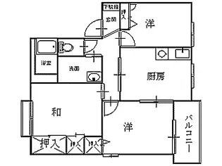 ディアス下長B【2階】の間取り