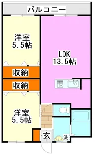 アドバンス楽市【1階】の間取り