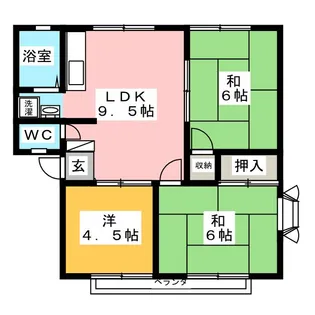 ファミールサクマ【2階】の間取り
