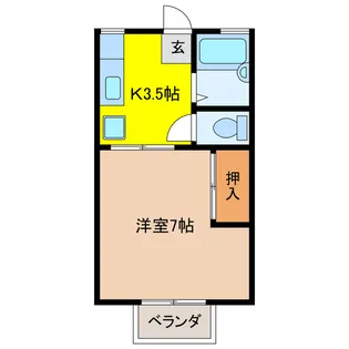 サンシティ林セブンB【1階】の間取り