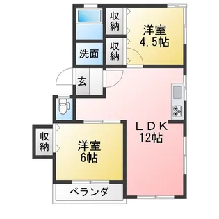 第12平松マンション【2階】の間取り