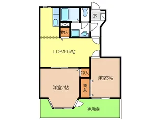 ルルスス A【1階】の間取り