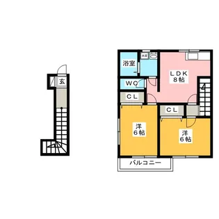T・Bハイツ龍舞【2階】の間取り