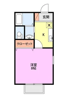 クレストフォルム北城【1階】の間取り