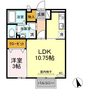 セジュール アン【2階】の間取り