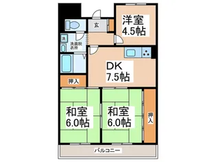 ロビニア岸和田 I【2階】の間取り