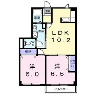 グランディス【1階】の間取り