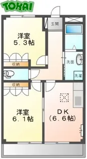 エバー プレイスB【1階】の間取り
