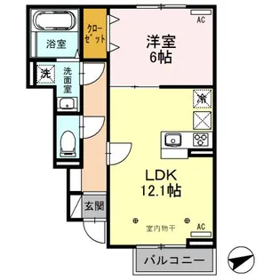 アヴニール【1階】の間取り