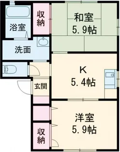 エスポワール天神 A棟【1階】の間取り