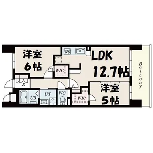 S-RESIDENCE茶屋ヶ坂East【7階】の間取り