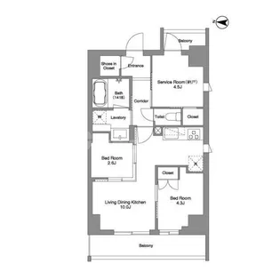 BPRレジデンス東日暮里【3階】の間取り