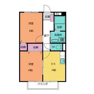 サープラス II オカダ【2階】の間取り