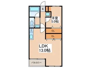 ライオンズマンション青葉台【5階】の間取り