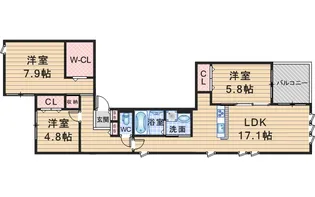 メゾン スプランドゥール【1階】の間取り