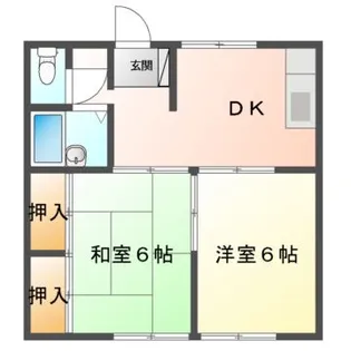 エステートピアいば【1階】の間取り