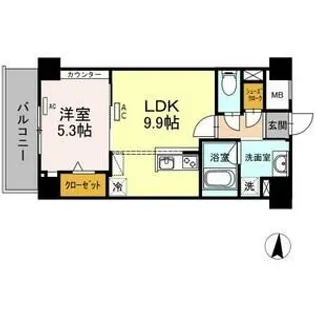 RESIDENCE丸の内七間町(レジデンス)【10階】の間取り