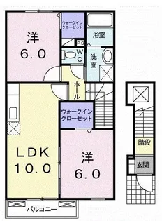フラン コート イースト【2階】の間取り