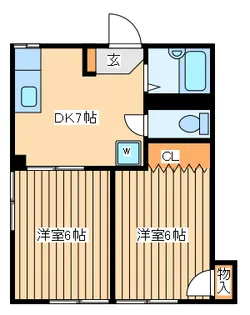 フラット3【1階】の間取り