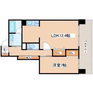 スパシアス榴ヶ岡公園【6階】の間取り