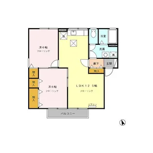 サンボナール A【2階】の間取り