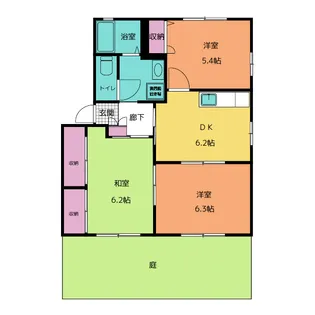 リベール デュ ディアス【1階】の間取り