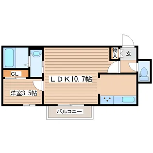 シャーメゾン南材木町【1階】の間取り