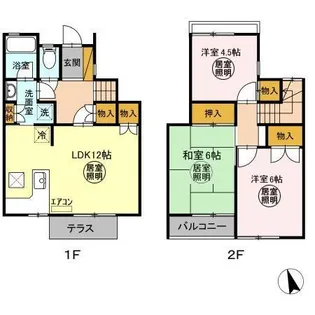 長浦駅前ハイツAの間取り