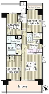 クレヴィア駒沢大学【5階】の間取り