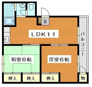 Calm五日市三宅【3階】の間取り
