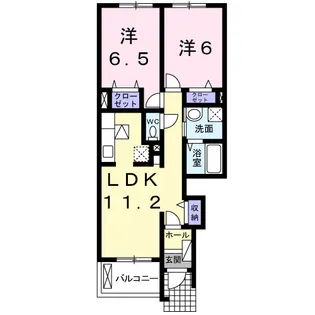 ハイランド・パークI【1階】の間取り