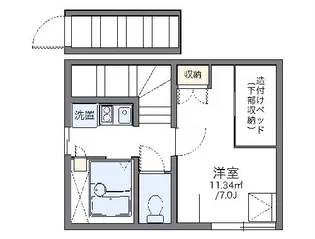 レオパレスYAGI【2階】の間取り
