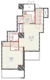 東京都中央区新川1【マンション】の間取り