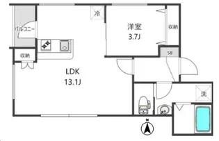 グランニール東高円寺【1階】の間取り