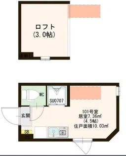 ORACLE SHIN-OKUBO(オラクルシンオオクボ)【1階】の間取り