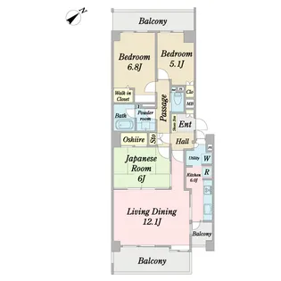 コートハウス菊名【10階】の間取り