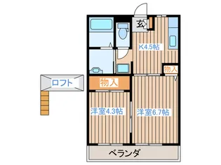 サンパルK・K【3階】の間取り