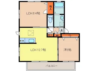 エスポアメゾン【2階】の間取り