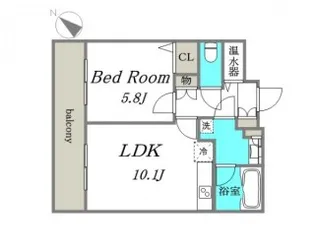 東京都港区芝浦1【マンション】の間取り