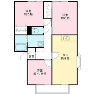 ゴールドハイツB【1階】の間取り