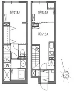 2DKの間取り画像