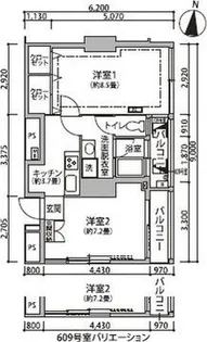 東雲キャナルコートCODAN12号棟【7階】の間取り