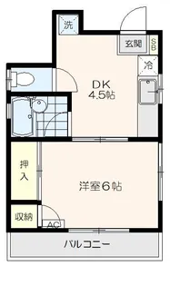 埼玉県富士見市水谷1【アパート】の間取り